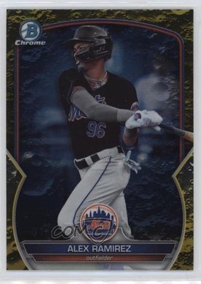2023 Bowman Draft Chrome Yellow Lunar Crater Refractor 4/75 Alex Ramirez 1b0j