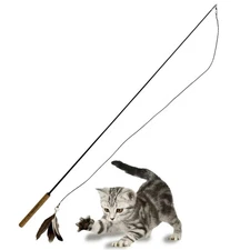 Forever Stick - The Unbreakable Cat Teaser Wand, Extra Long Durable Interacti...