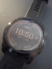 Garmin Fenix 7x Sapphire Solar Edition Black GPS with Black Silicone