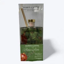 Yankee Candle Balsam & Cedar Diffuser 3oz Scented Oil 12 Reeds Holiday Christmas