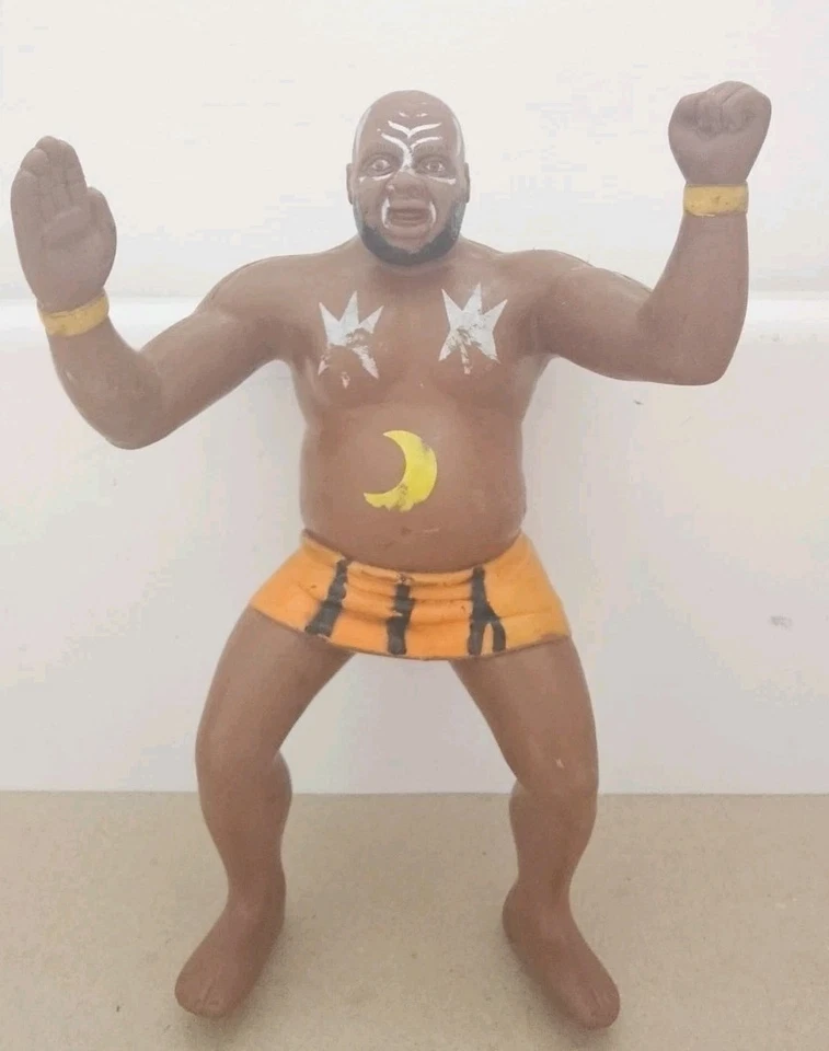 WWE Kamala WWF LJN Titan Sports 8"Wrestling Rubber Figure Toy 20cm Vintage 1987 - Image 2 of 4