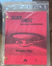 Star Trek The Next Generation RARE Draft Script - Power Play - White paper