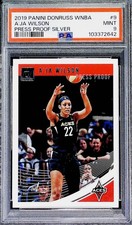 2019 Panini Donruss Press Proof Silver WNBA #9 A'ja Wilson Aces PSA 9 Mint