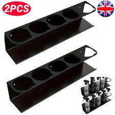 2x Spray Bottle Holder Can Storage Rack Garage Car Detailing Tools Organizer UK