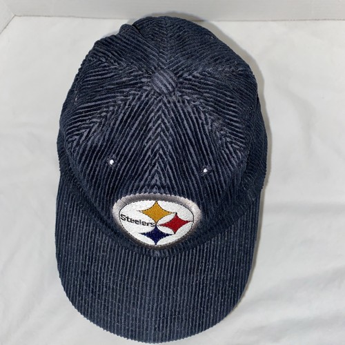 Cappello snapback vintage Annco Pittsburgh Steelers in velluto a coste nero NFL invecchiato - Foto 6 di 10
