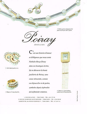 PUBLICITE ADVERTISING 024 1994 POIRAY joaillier
