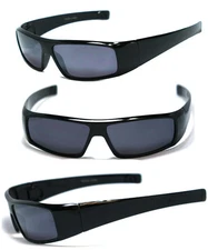 Men Women Wrap Around Sun Reader Sunglasses Reading Glasses Black Frame - SR14