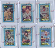 1974 Kellogg's 3-D Baseball Card Lot (High Grade) NO CRACKS 6 CARDS