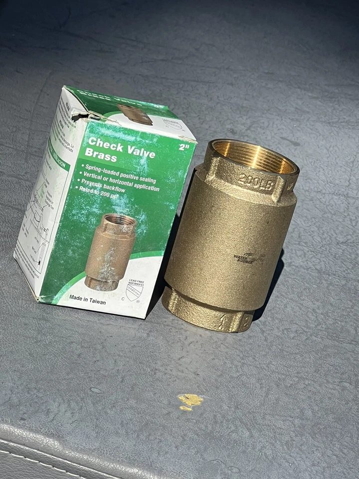 Water Source -  2" BRS Check Valve CV-200NL NEW Fast Free Shipping - Image 3 of 4