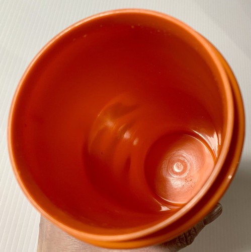 Vintage Tupperware orange großer runder Kanister 262 -13 mit Deckel/Ausgießer 32 Unzen - Bild 4 von 8