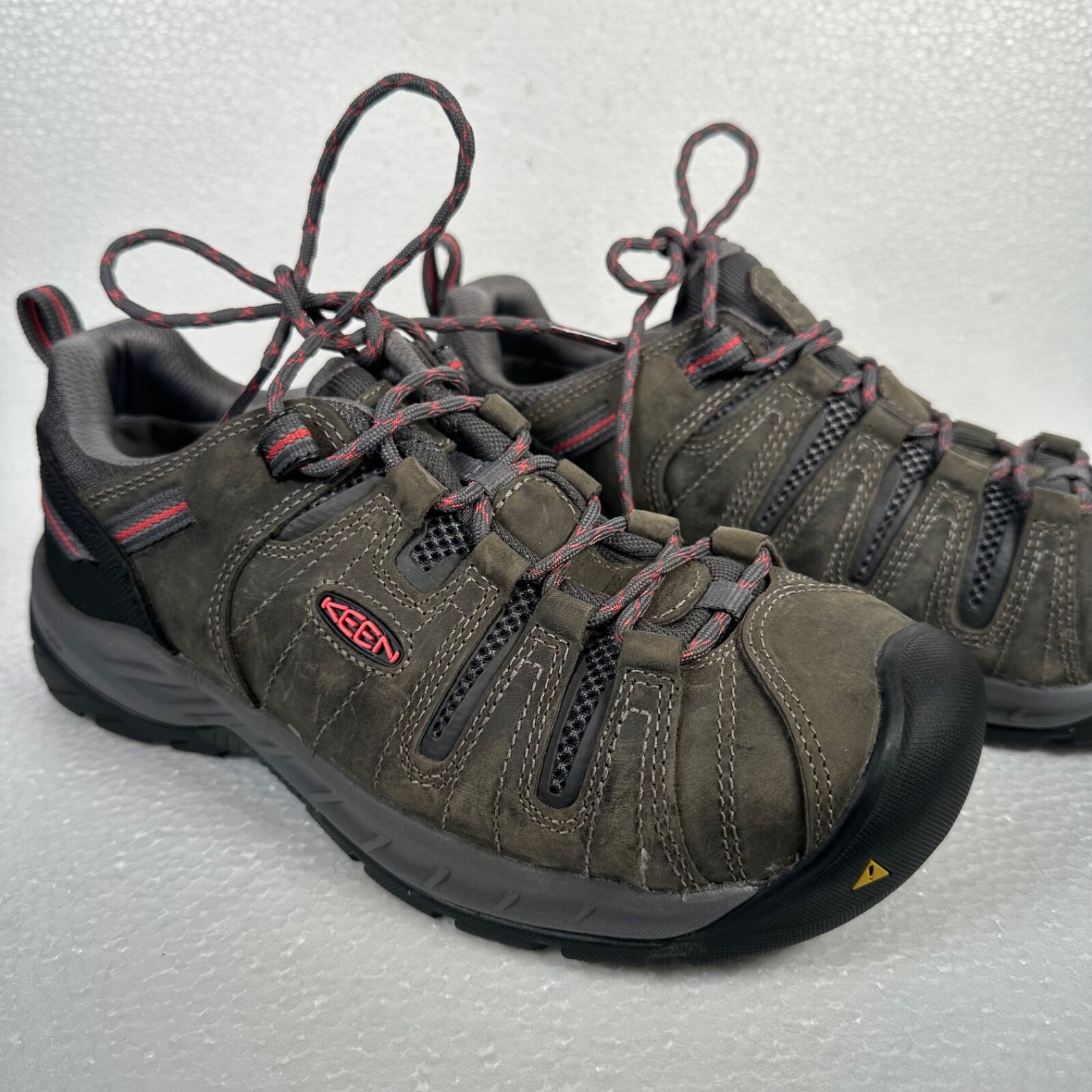 Scarpe utility donna Keen Flint II punta acciaio taglia 9 grigio rosa stringate