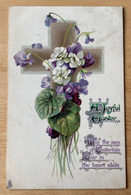 Ein freudiges Ostern, mögen die Freuden der Osterflut , Vintage Postkarte 1911