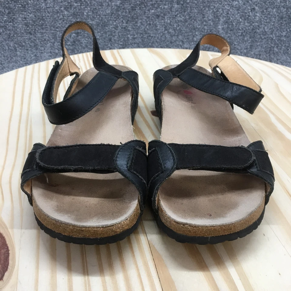 Sandalias Haflinger para mujer 40 informales con tiras con correa de cuero negro cuña cómoda Foto 4 de 4