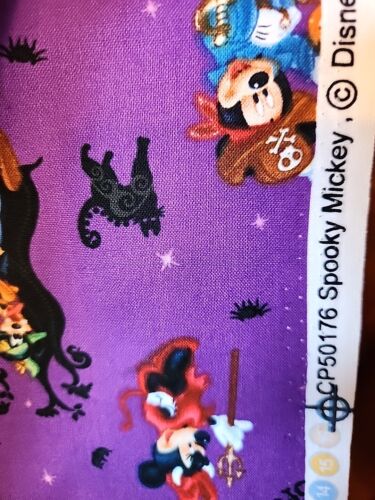 Mickey Minnie Mouse Spooky Halloween Disney FABRIC 100% COTTON BTY - Picture 7 of 7