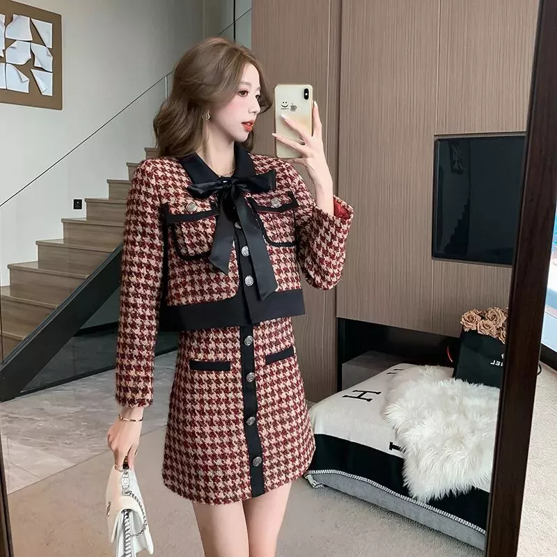 Traje de tweed mujer sale