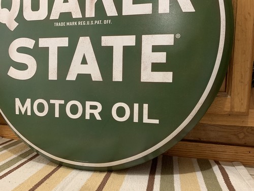 Quaker State Metal Sign Oil Can Gas Station Garage Vintage Style Auto ...