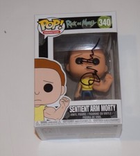Dan Harmon Signed Rick and Morty SENTIENT ARM MORTY Funko Pop Figure Beckett COA