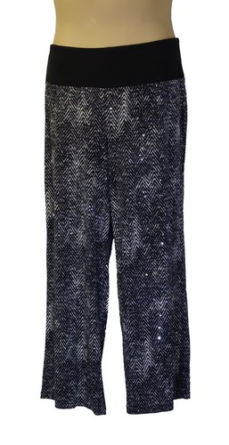 Women with Control Trousers size 2XLPetite Comfy in Black with Sparkle - Picture 3 of 6