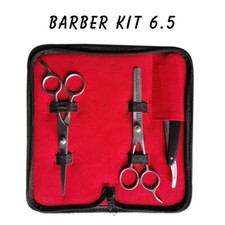 6.5" Professional Salon Hair Cutting Scissors Thinner Barber Shears Razor Kit