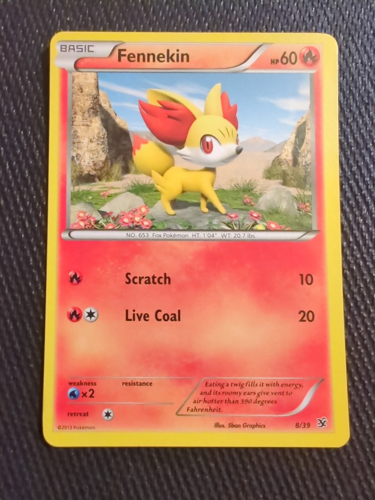 Pokémon TCG Fennekin XY Kalos Starter Sets 8/39 NM