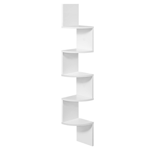 Floating Corner Shelf Shelves White Wall Storage Display Unit Wood Bookcases - Picture 18 of 33