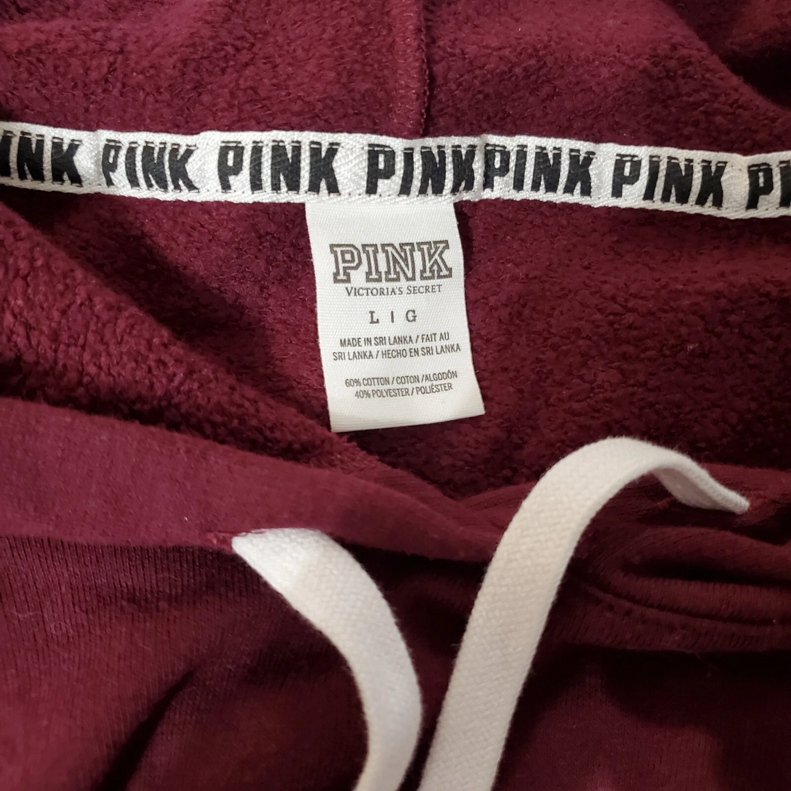 UNDERCOVER Felpa con cappuccio maglione Victoria Secret rosa perfetto preparazione cane prugna comoda