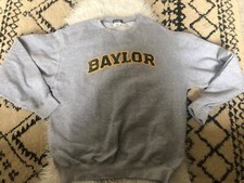 Vintage Baylor University Sweatshirt Adult Large Gray 50/50 Blend. T3