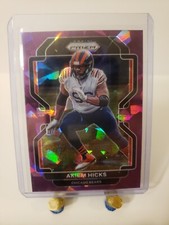 2021 Panini Prizm Football  Akiem Hicks Purple Cracked Ice /225 Bears #162