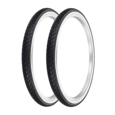 PRO+ Bicycle 24" x 1.75" Black/White Small Brick TIRES SLICK TIRE BIKE