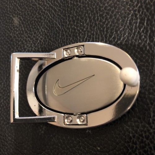 Nike Spellout Swoosh Silver Belt Buckle - Picture 4 of 4