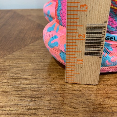 Scarpe ASICS Gel Nimbus 25 donna 8 acquario rosa giallo vibrante sneaker 1012B586 - Foto 8 di 17