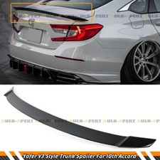 For 18-22 10th Gen Honda Accord Yofer Gloss Black Extended Trunk Spoiler Wing V3 For 18-22 10th Gen Honda Accord Yofer Gloss Black Extended Trunk Spoiler Wing V3