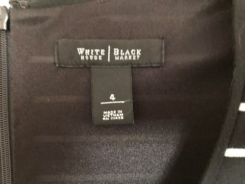 Women’s White House Black Market Stripped Dress, Size 4, Color Black & White - Picture 4 of 5