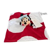 Disney Store Disney Baby Minnie Mouse Plush Blanket Lovey Red White Dots Blankie