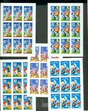 US Disney 3137,3204,3306,3391,3534, Panes of one and nine, MNH, Face $16.40