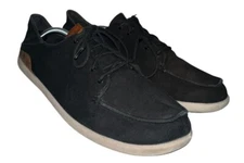 Olukai Manoa Shoes US Mens Size 14 Black Canvas Textile Lace Up Comfort