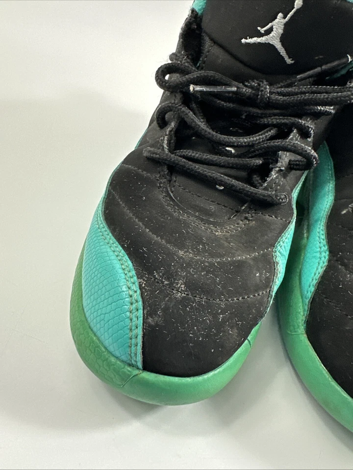 Nike Air Jordan 12 Retro GS Zapatos Talla 2Y Hyper Jade 510816-017 Negro Verde azulado Foto 4 de 4