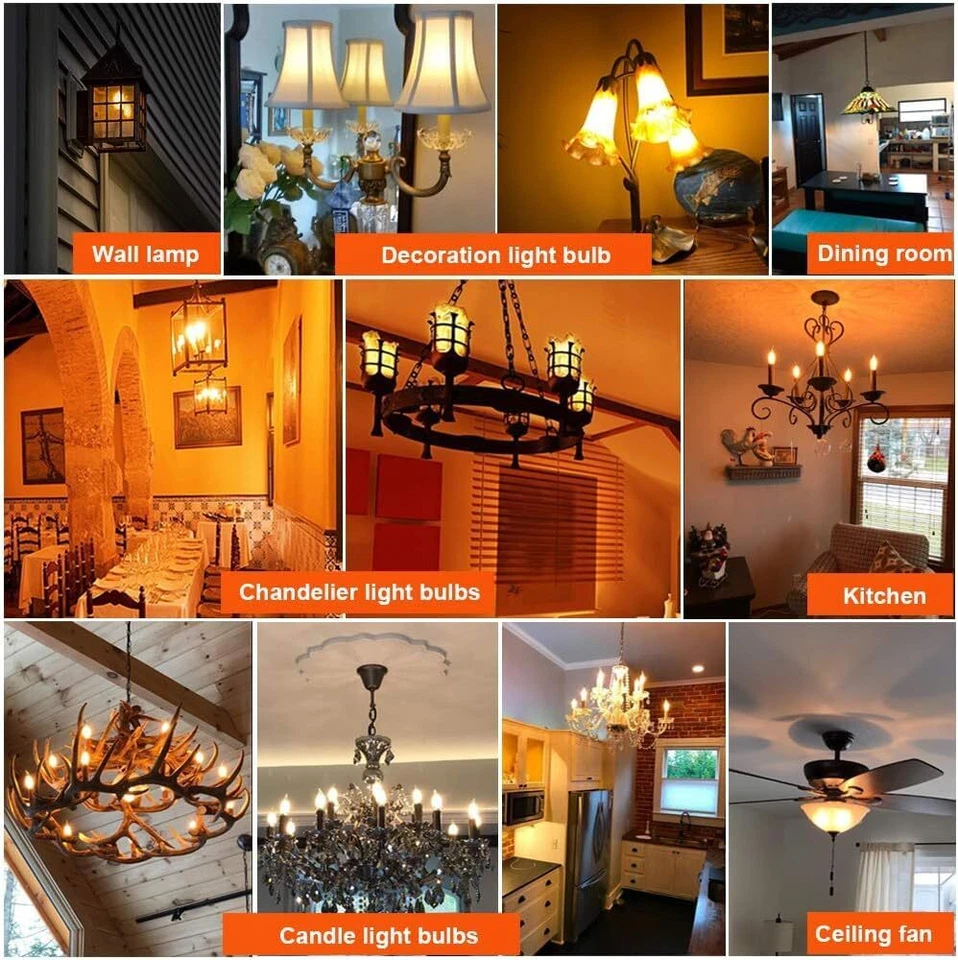 Diodesy 4PK LED Spunlite Light Bulb Satin C11, E12, All Dimmer, 2700K, 4W, 40W - Image 3 of 4