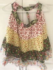 Matilda Jane Girls Apron Colorful Ruffles Flowers Size Unknown New Without Tags