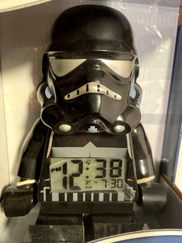 NEW Star Wars Shadow Trooper 2012 Lego Figure Light-Up Alarm Clock 9” BNIB RARE - Picture 14 of 24
