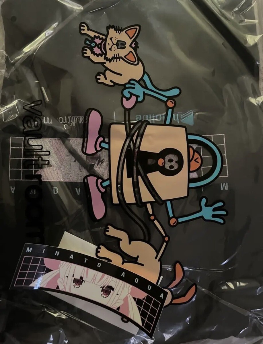 Vaultroom Minato Aqua Hoodie Hololive L Size Black
