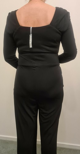 BNWT Size 12 Black Playsuit /HOUSE of FRASER (UK) /Wide-Leg / Tall Fit - Picture 9 of 10