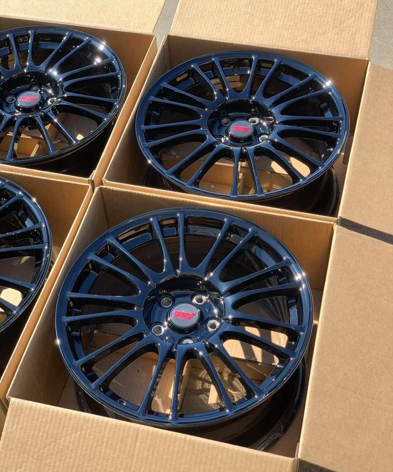 18” OEM Subaru Impreza WRX STI FORGED BBS Black Wheels Rims Factory ...