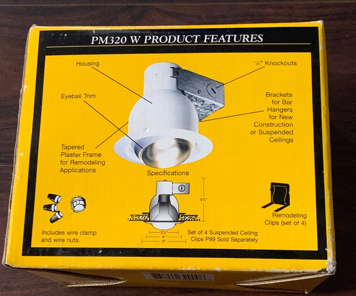 Emerald Recessed Lighting 3 50 Watt White Eyeball Fixture Pm320 W