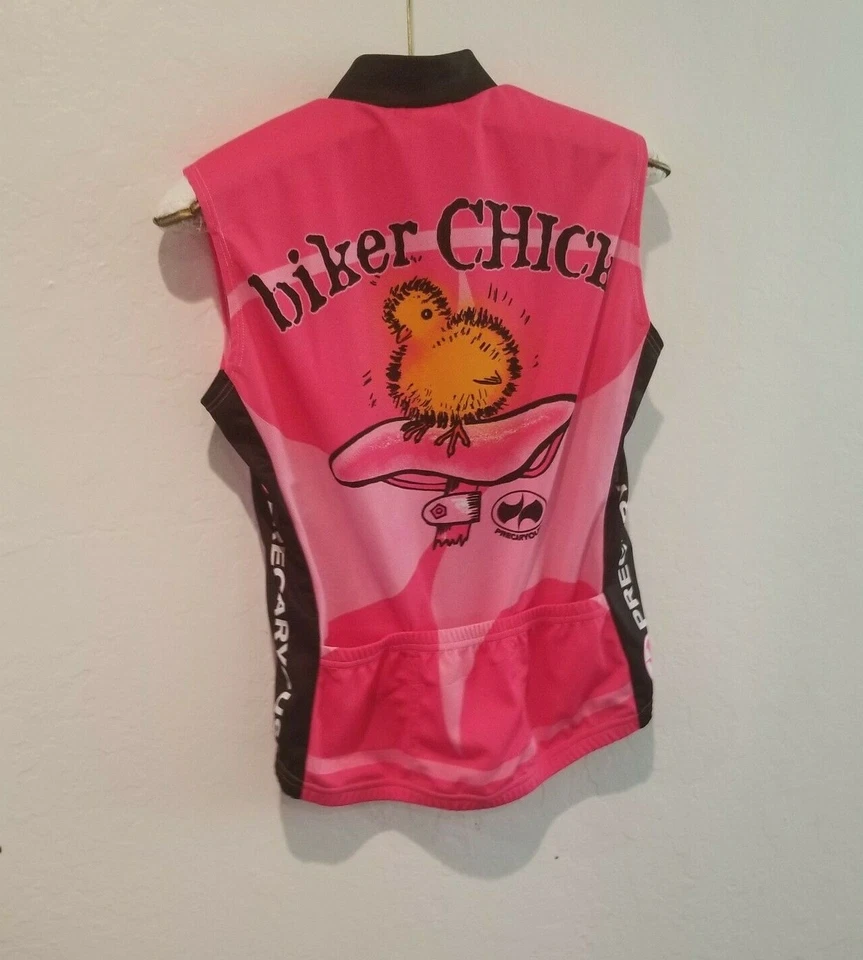 World Jerseys Mujer Grande Rosa Cremallera Completa Sin Mangas Ciclismo Jersey Motociclista Chica Foto 2 de 4