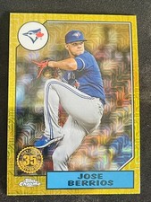 2022 TOPPS SERIES 2 BASEBALL 1987 CHROME SILVER MOJO JOSE BERRIOS #T87C2-96