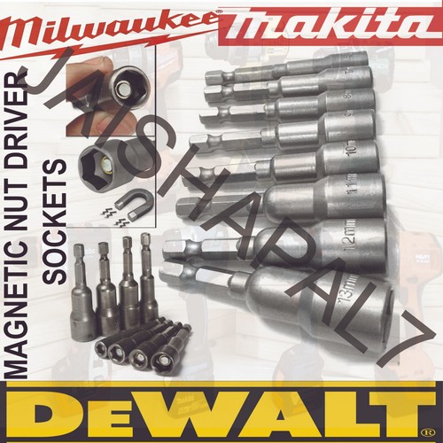 fits MAKITA IMPACT 1/4" Hex Magnetic Nut Driver Set 6 to 13m MAKITA ...