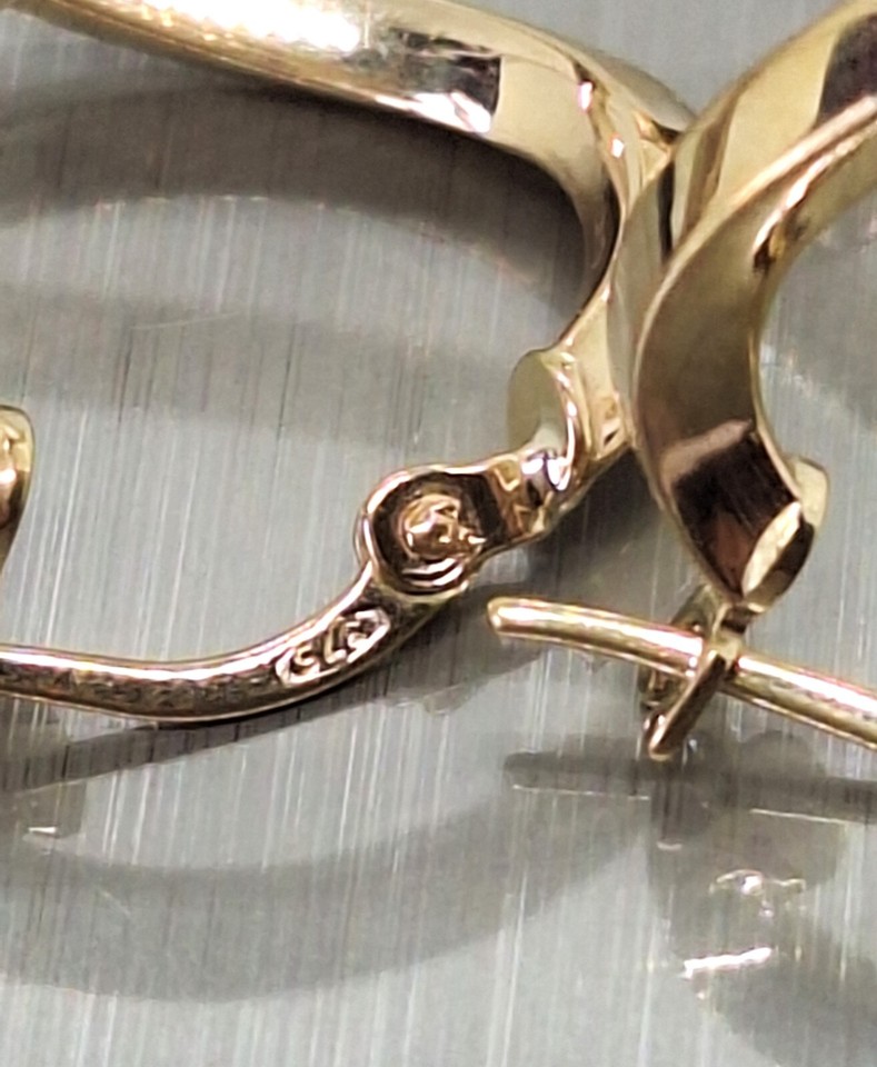 Vintage 9ct Gold Twisted Hoop Earrings eBay