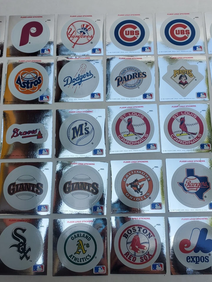 Lote 36 pegatinas holograma plata Fleer Ultra de colección Grandes Ligas de béisbol MLB Foto 4 de 4