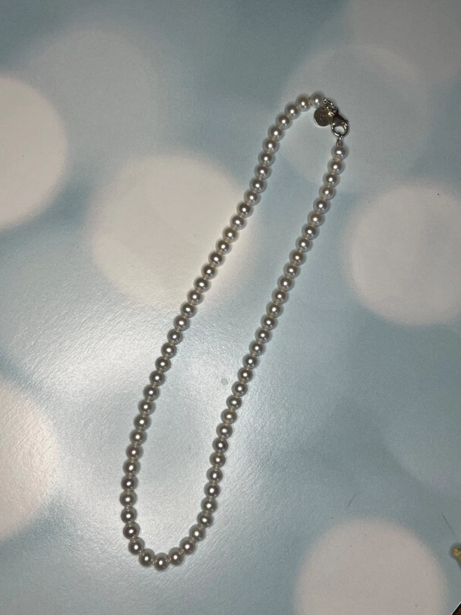 Tiffany Co Ziegfeld Pearl Sterling Silver Strand Preowned eBay